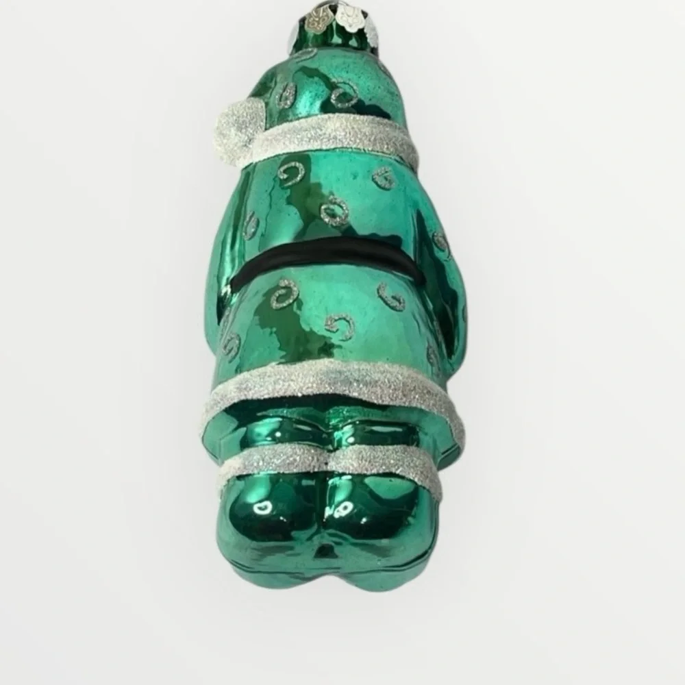 Glass Figure Ornaments‎ Lot of 8 Hanging Christmas Decor Santa